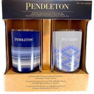NEW! Pendleton 20 Oz Stainless Steel Hot/Cold Tumblers Set of 2